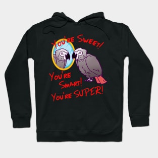 Daily Attitude Affirmations African Grey Parrot Image Hoodie